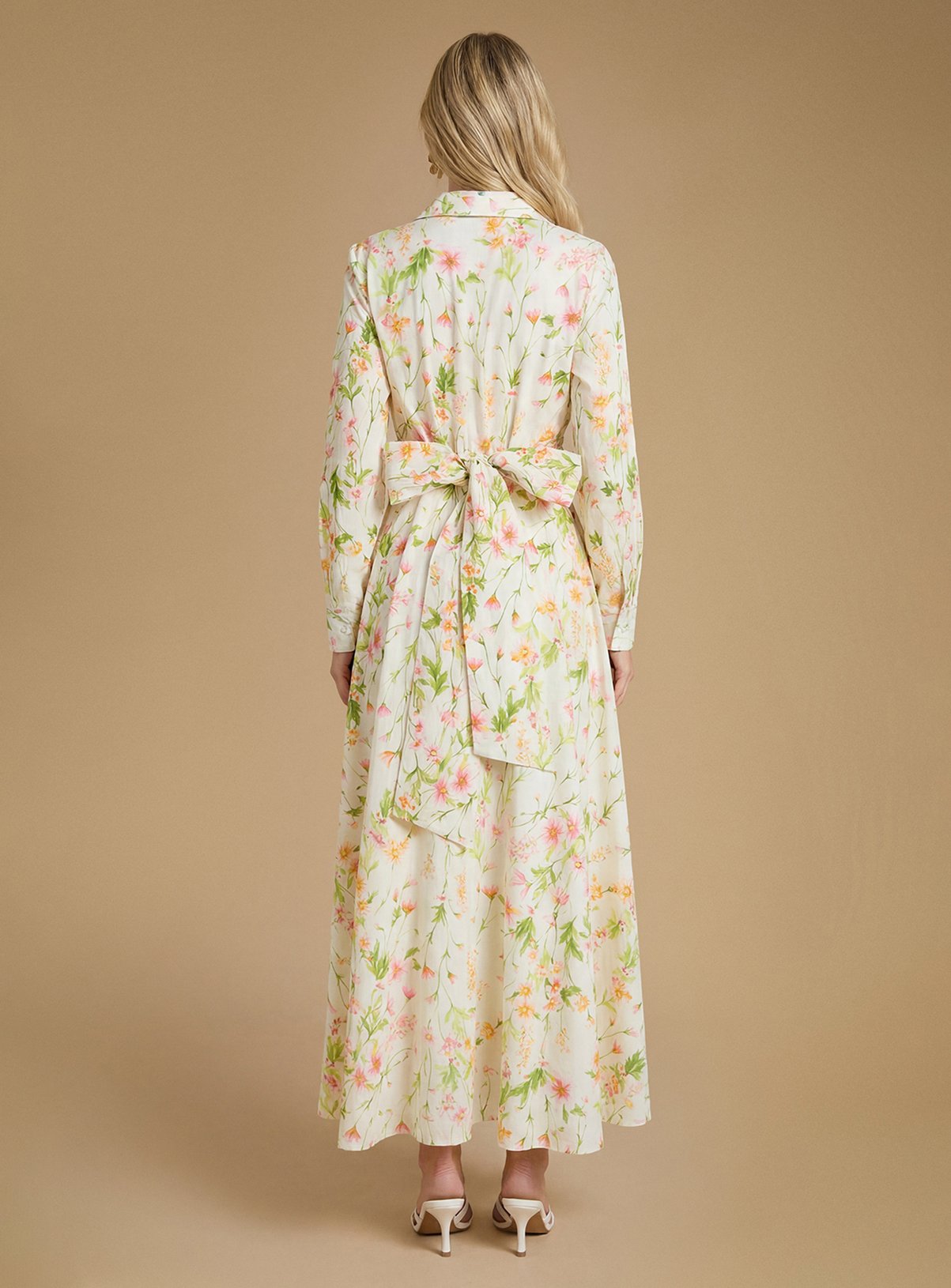 OASIS Cotton Poplin Maxi Occasion Shirt Dress 10 - Image 2 thumbnail